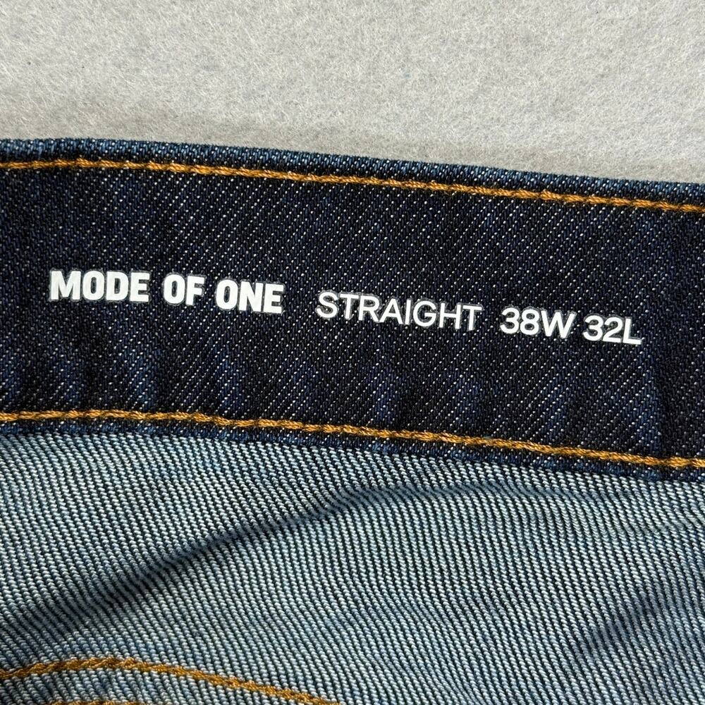 Mode of One Men's Straight-Fit Jeans, Roosevelt blue 38x32 $70 - Picture 8 of 11